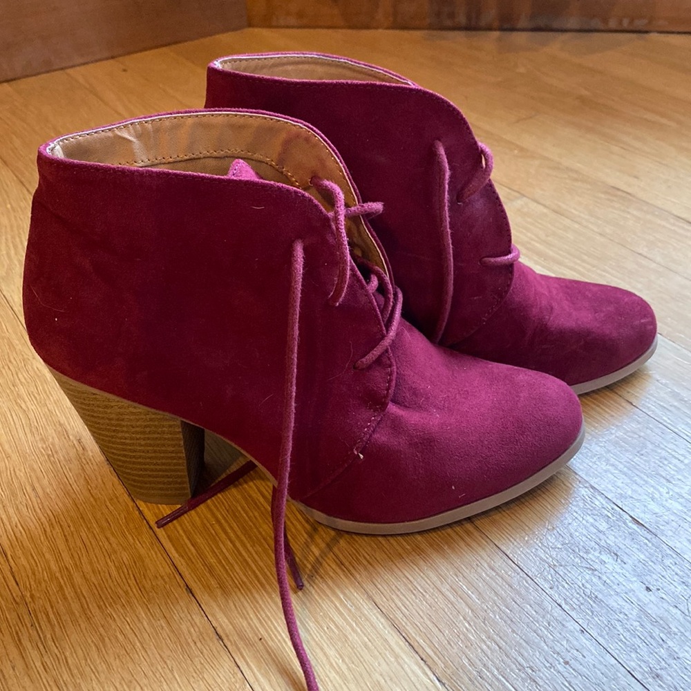 Burgundy Suede Heels